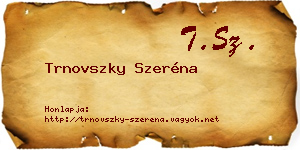 Trnovszky Szeréna névjegykártya