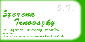 szerena trnovszky business card